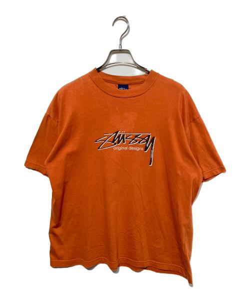 stussy（ステューシー）stussy (ステューシー) ロゴＴシャツ オレンジ サイズ:Ｓの古着・服飾アイテム
