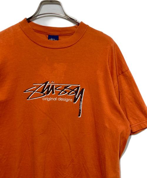 stussy（ステューシー）stussy (ステューシー) ロゴＴシャツ オレンジ サイズ:Ｓの古着・服飾アイテム