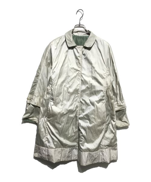 'S Max Mara（エスマックスマーラ）'S Max Mara (エスマックスマーラ) リバーシブルコート グリーン×アイボリー サイズ:38の古着・服飾アイテム