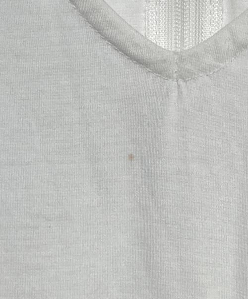 BORDERS at BALCONY（ボーダーズアットバルコニー）BORDERS at BALCONY (ボーダーズアットバルコニー) ティアードTeeドレス ホワイト サイズ:38の古着・服飾アイテム