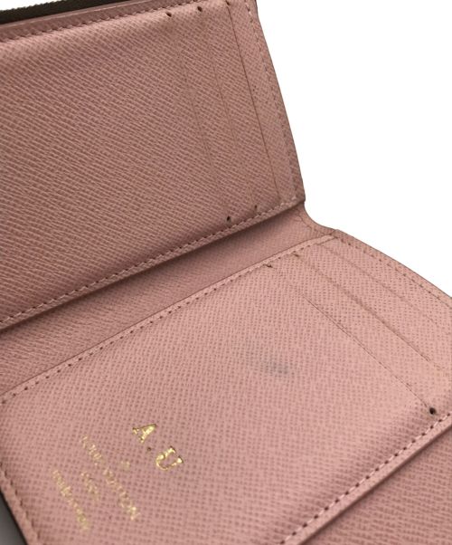 LOUIS VUITTON（ルイ ヴィトン）LOUIS VUITTON (ルイ ヴィトン) ポルトフォイユヴィクトリーヌウォレット ブラウン×ピンクの古着・服飾アイテム