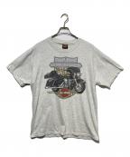 HARLEY-DAVIDSONハーレーダビッドソン）の古着「両面プリント霜降りTシャツ」｜グレー