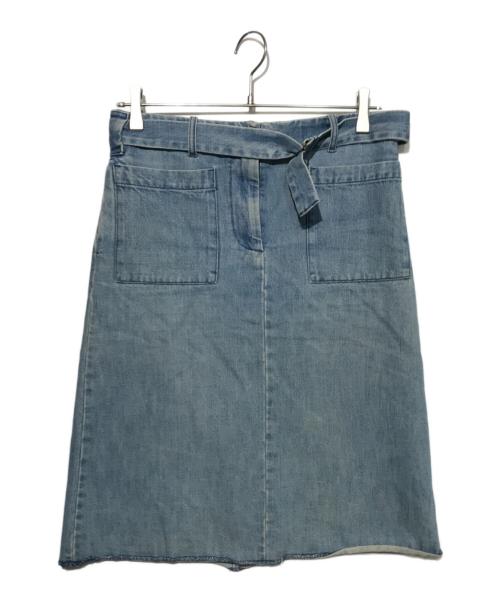Martin Margiela 6（マルタンマルジェラ 6）Martin Margiela 6 (マルタンマルジェラ 6) ベルテッドデニムスカート ブルー サイズ:40の古着・服飾アイテム