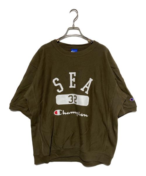 Champion（チャンピオン）Champion (チャンピオン) WIND AND SEA (ウィンダンシー) リバースウィーブスウェット グリーン サイズ:Lの古着・服飾アイテム