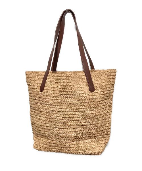 HELEN KAMINSKI（ヘレンカミンスキー）HELEN KAMINSKI (ヘレンカミンスキー) ラフィアトートバッグ ブラウン×ベージュの古着・服飾アイテム