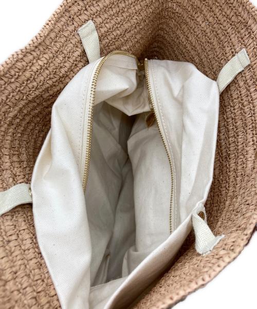 HELEN KAMINSKI（ヘレンカミンスキー）HELEN KAMINSKI (ヘレンカミンスキー) ラフィアトートバッグ ブラウン×ベージュの古着・服飾アイテム