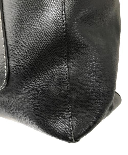 AMI Alexandre Mattiussi（アミアレクサンドルマテュッシ）AMI Alexandre Mattiussi (アミアレクサンドルマテュッシ) レザートートバッグ ブラックの古着・服飾アイテム