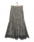 Mystradaマイストラーダ）の古着「アリッサラメレーススカート」｜グレー
