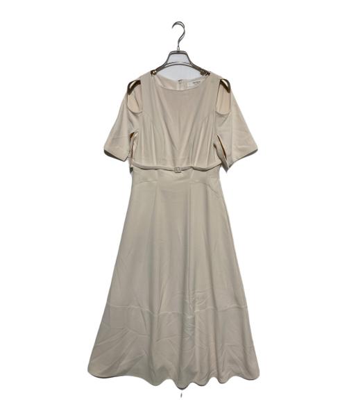 HER LIP TO（ハーリップトゥ）Her lip to (ハーリップトゥ) Adelaide Slit Sleeve Belted Dress ベージュ サイズ:Mの古着・服飾アイテム