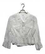 HER LIP TOハーリップトゥ）の古着「Lace Trimming Cotton Blouse」｜ホワイト