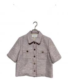 Estella.K（エステラケー）の古着「ツイードジャケット」｜ピンク