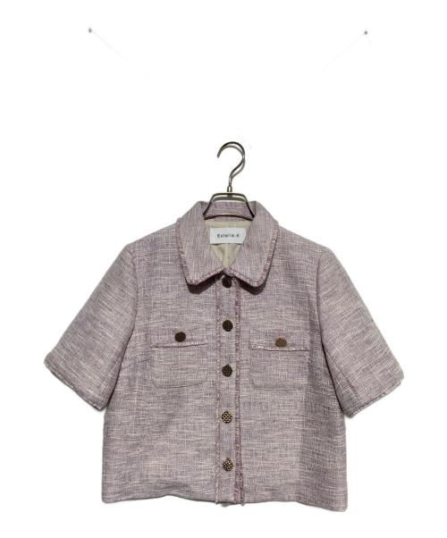 Estella.K（エステラケー）Estella.K (エステラケー) ツイードジャケット ピンク サイズ:freeの古着・服飾アイテム