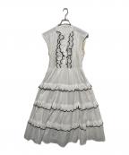 Estella.Kエステラケー）の古着「Bonnie Scallop Long Dress」｜ホワイト