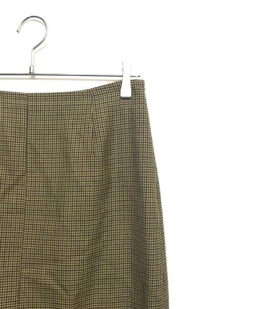 INSCRIRE（アンスクリア）INSCRIRE (アンスクリア) Gun club upside-down skirt ブラウン サイズ:38の古着・服飾アイテム