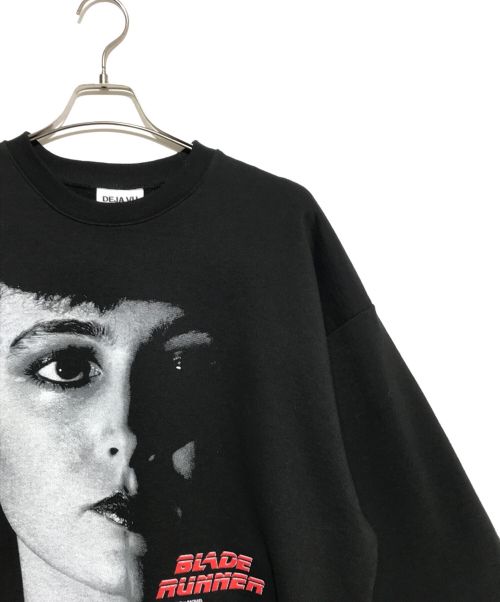 DEJA VU STUDIOS（デジャヴスタジオ）DEJA VU STUDIOS (デジャヴスタジオ) プリントスウェット ブラック サイズ:ＸＬの古着・服飾アイテム