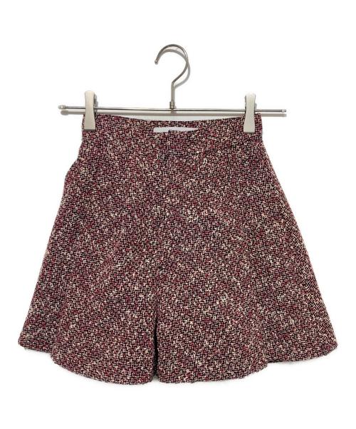 sheller（シェリエ）sheller (シェリエ) タックフレアショートパンツ ピンク×ブラック サイズ:Sの古着・服飾アイテム