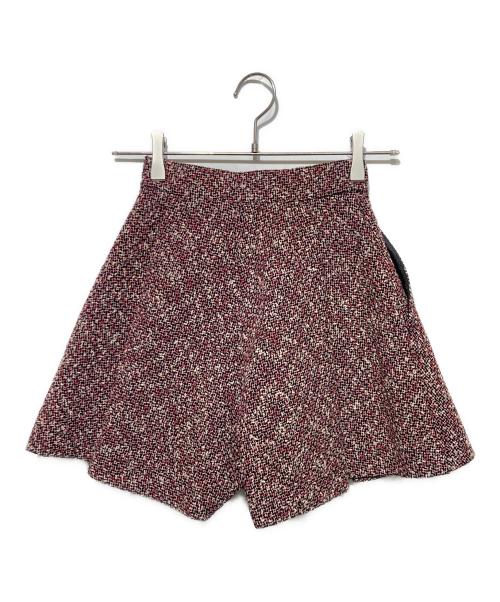 sheller（シェリエ）sheller (シェリエ) タックフレアショートパンツ ピンク×ブラック サイズ:Sの古着・服飾アイテム
