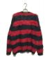 glamb (グラム) Fuzzy Border Cardigan/ファジーボーダーカーディガン レッド×ブラック サイズ:L：10000円