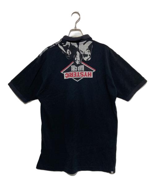 Hysteric Glamour（ヒステリックグラマー）Hysteric Glamour (ヒステリックグラマー) BAD GIRLプリントビッグポロシャツ ブラック サイズ:Sの古着・服飾アイテム