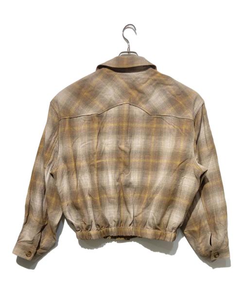 PENDLETON（ペンドルトン）PENDLETON (ペンドルトン) M TO R (ムウトアール) CHECK BLOUSON ベージュ サイズ:Ｌの古着・服飾アイテム