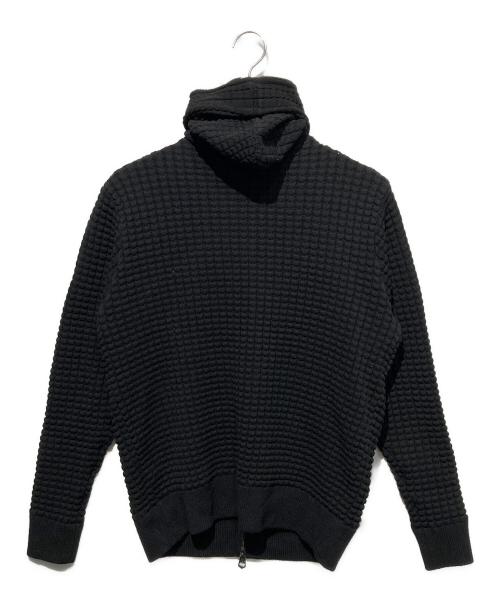 1PIU1UGUALE3 RELAX（ウノピゥウノウグァーレトレ リラックス）1piu1uguale3 relax (ウノピゥウノウグァーレトレ リラックス) ニットジップパーカー ブラック サイズ:Sの古着・服飾アイテム