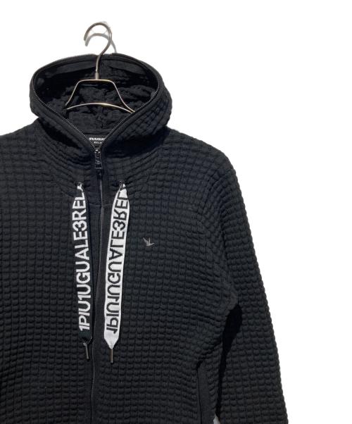 1PIU1UGUALE3 RELAX（ウノピゥウノウグァーレトレ リラックス）1piu1uguale3 relax (ウノピゥウノウグァーレトレ リラックス) ニットジップパーカー ブラック サイズ:Sの古着・服飾アイテム