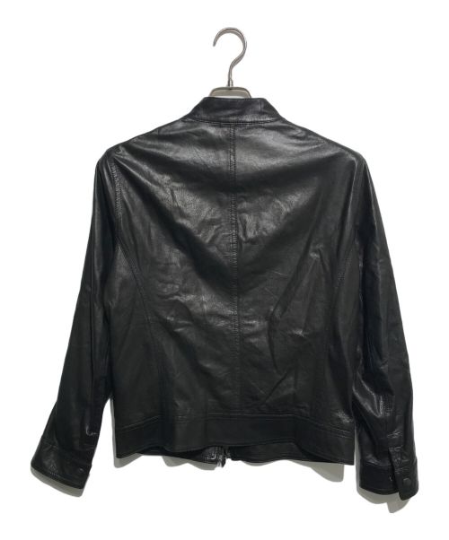 EMMETI（エンメティ）EMMETI (エンメティ) JURI シングルレザージャケット ブラック サイズ:46の古着・服飾アイテム