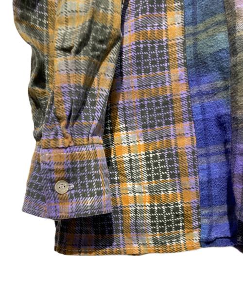 Rebuild by Needles（リビルドバイニードルス）Rebuild by Needles (リビルドバイニードルス) 再構築リメイクネルシャツ パープル サイズ:不明の古着・服飾アイテム