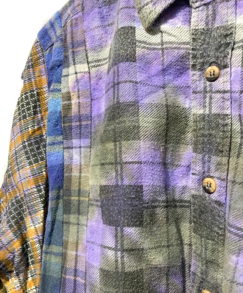 Rebuild by Needles（リビルドバイニードルス）Rebuild by Needles (リビルドバイニードルス) 再構築リメイクネルシャツ パープル サイズ:不明の古着・服飾アイテム