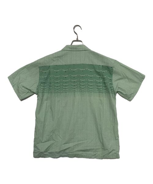 Star OF HOLLYWOOD（スターオブハリウッド）Star OF HOLLYWOOD (スターオブハリウッド) COTTON TYPEWRITER OPEN SHIRT グリーン サイズ:Lの古着・服飾アイテム