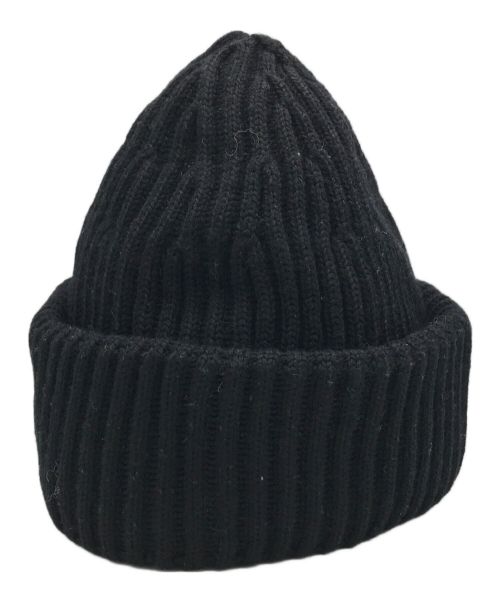 STONE ISLAND（ストーンアイランド）STONE ISLAND (ストーンアイランド) コンパスパッチニット帽 ブラックの古着・服飾アイテム