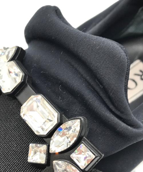 Roger Vivier（ロジェ ヴィヴィエ）Roger Vivier (ロジェ ヴィヴィエ) クリスタルヴィヴラン スニーカー ブラック×ホワイト サイズ:35 1/2の古着・服飾アイテム