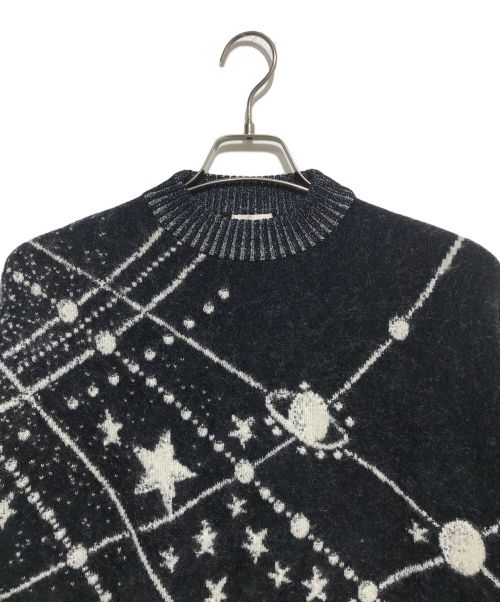 Saint Laurent Paris（サンローランパリ）Saint Laurent Paris (サンローランパリ) 惑星柄シャギーニット ブラック サイズ:ＸＳの古着・服飾アイテム