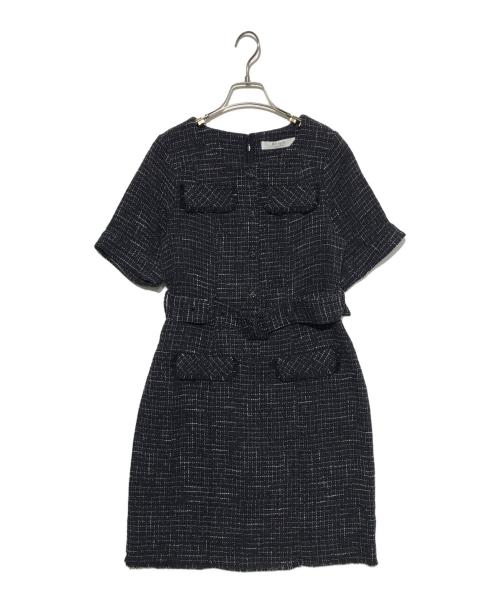 HER LIP TO（ハーリップトゥ）HER LIP TO (ハーリップトゥ) Classic Tweed Mini Dress ネイビー サイズ:Sの古着・服飾アイテム