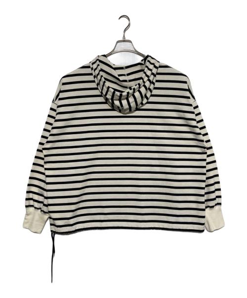 journal standard luxe（ジャーナルスタンダード ラックス）JOURNAL STANDARD LUXE (ジャーナルスタンダード リュクス) デラヴェジャージーパーカー ホワイト×ブラック サイズ:無しの古着・服飾アイテム