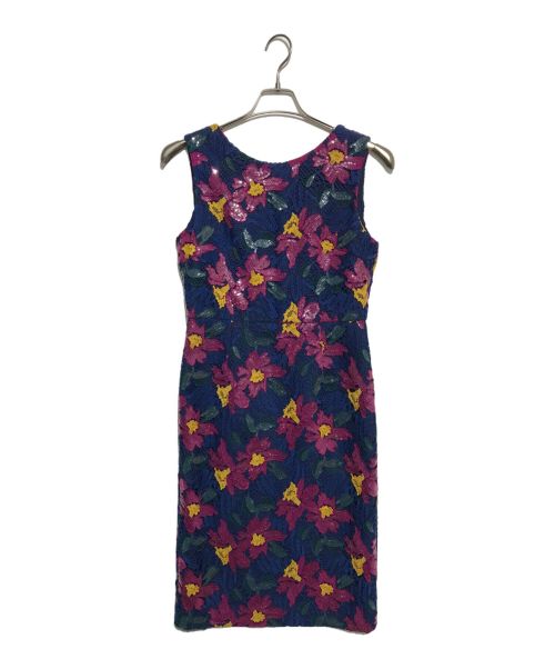 GRACE CONTINENTAL（（グレースコンチネンタル）GRACE CONTINENTAL (（グレースコンチネンタル) フラワースパンケミカルドレス ネイビー×ピンク サイズ:36の古着・服飾アイテム
