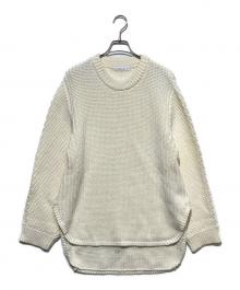 ELLA（エラ）の古着「ラウンドミドルゲージニット」｜ホワイト