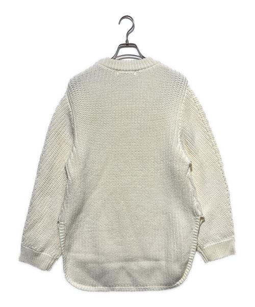 ELLA（エラ）ELLA (エラ) ラウンドミドルゲージニット ホワイト サイズ:Freeの古着・服飾アイテム