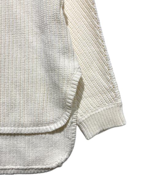 ELLA（エラ）ELLA (エラ) ラウンドミドルゲージニット ホワイト サイズ:Freeの古着・服飾アイテム