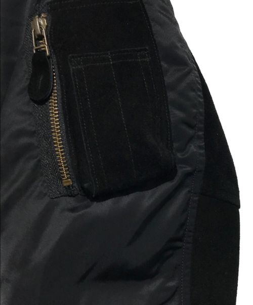 SEQUEL（シークエル）SEQUEL (シークエル) MA-1ジャケット ブラック サイズ:Ｍの古着・服飾アイテム