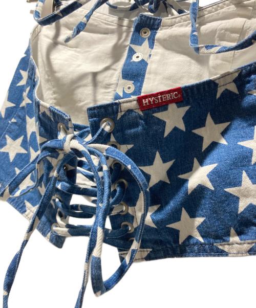 Hysteric Glamour（ヒステリックグラマー）Hysteric Glamour (ヒステリックグラマー) STAR柄デニムビスチェ ブルー サイズ:FREEの古着・服飾アイテム