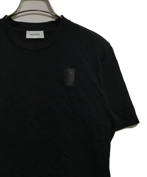Ferragamo（フェラガモ）Ferragamo (フェラガモ) ロゴパッチTシャツ ブラック サイズ:XLの古着・服飾アイテム