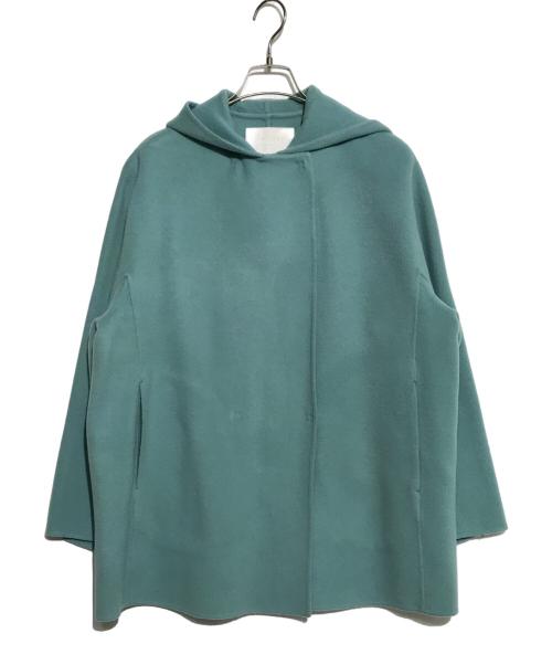 BALLSEY（ボールジィ）BALLSEY (ボールジィ) プレミアムウールリバー フーデッドショートコート ブルー サイズ:34の古着・服飾アイテム