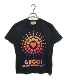 GUCCI（グッチ）の古着「LOVE PARADE プリントTシャツ」｜ブラック