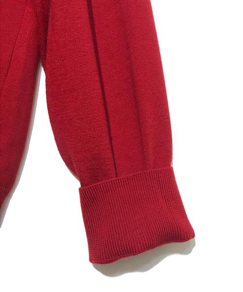 DOLCE & GABBANA（ドルチェ＆ガッバーナ）DOLCE & GABBANA (ドルチェ＆ガッバーナ) ワッペンラインニット レッド サイズ:50の古着・服飾アイテム