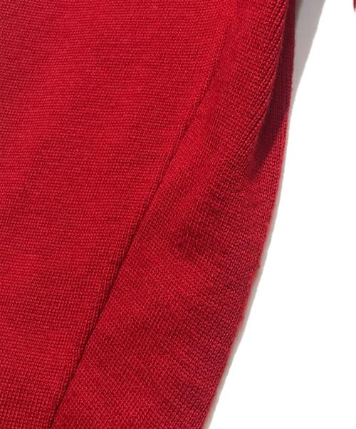DOLCE & GABBANA（ドルチェ＆ガッバーナ）DOLCE & GABBANA (ドルチェ＆ガッバーナ) ワッペンラインニット レッド サイズ:50の古着・服飾アイテム