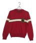DOLCE & GABBANA（ドルチェ＆ガッバーナ）の古着「ワッペンラインニット」｜レッド