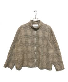 OUR LEGACY（アワーレガシー）の古着「SHRUNKEN FULLZIP POLO Beige Hound Check」｜ブラウン