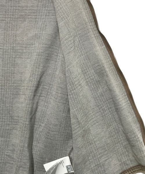 OUR LEGACY（アワーレガシー）OUR LEGACY (アワーレガシー) SHRUNKEN FULLZIP POLO Beige Hound Check ブラウン サイズ:54の古着・服飾アイテム