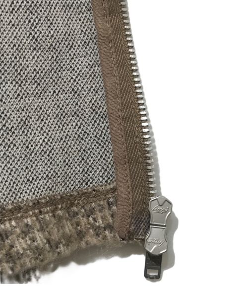 OUR LEGACY（アワーレガシー）OUR LEGACY (アワーレガシー) SHRUNKEN FULLZIP POLO Beige Hound Check ブラウン サイズ:54の古着・服飾アイテム